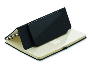 Logo trade promotional merchandise picture of: A5 notebook with phone holder