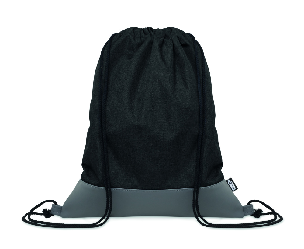 Logo trade promotional product photo of: RPET PU drawstring bag 2 tone