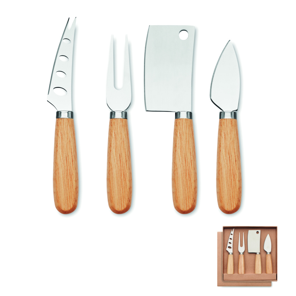 Logotrade promotional item picture of: Set of 4 cheese knives