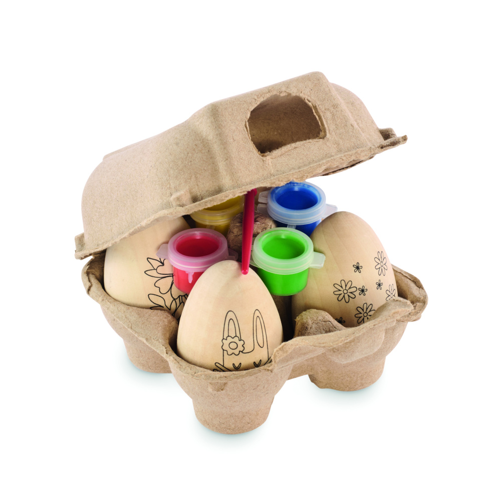 Logotrade promotional giveaways photo of: Wooden eggs painting set