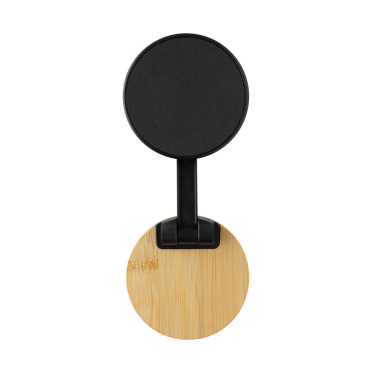 Logotrade promotional product image of: Magmount RCS recycled plastic and bamboo phone stand