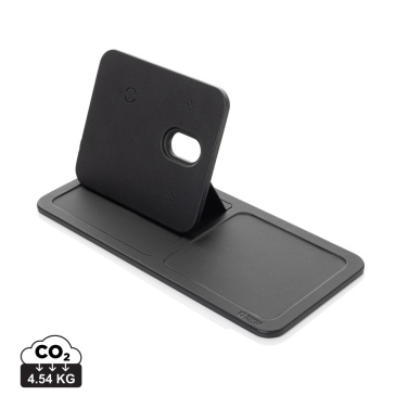 Logotrade business gift image of: Swiss Peak 3 in 1 RCS recycled PU wireless charger desk tray