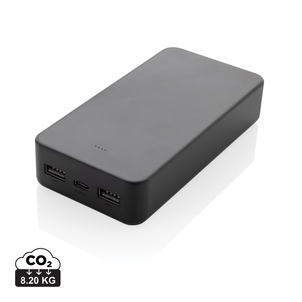 Logo trade promotional product photo of: Boostcore RCS recycled plastic powerbank 20.000mAh USB C