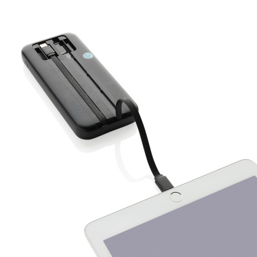 Logotrade promotional merchandise photo of: Turbopack RCS rplastic powerbank 10.000 integrated cables