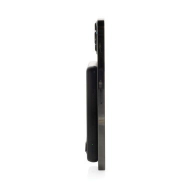 Logo trade promotional items image of: Zen RCS rplastic 5000 mah 5W magnetic bamboo powerbank