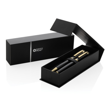 Logo trade promotional merchandise picture of: Swiss Peak Luca RCS recycled brass deluxe pen set