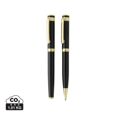 Logo trade advertising product photo of: Swiss Peak Luca RCS recycled brass deluxe pen set