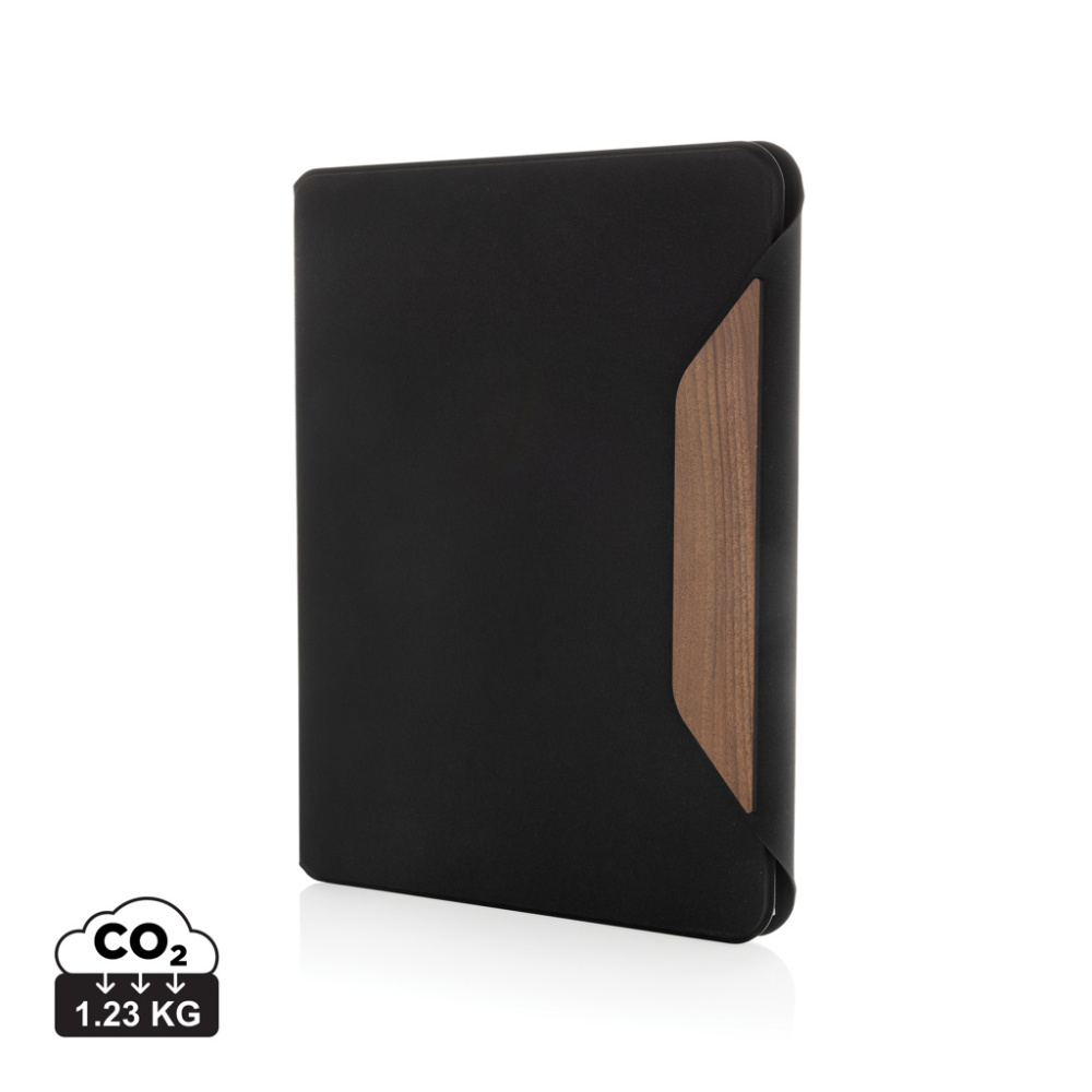 Logotrade corporate gift picture of: Teri AWARE™ RPET and walnut A4 portfolio