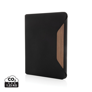 Logotrade corporate gift picture of: Teri AWARE™ RPET and walnut A4 portfolio