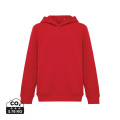 Iqoniq Yengo kids recycled cotton hoodie with sidepockets, red