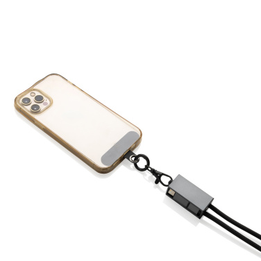 Logotrade promotional merchandise picture of: Terra RCS recycled PET phone cord with dual charge cable