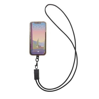 Logo trade promotional product photo of: Terra RCS recycled PET phone cord with dual charge cable