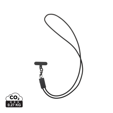 Logo trade promotional product photo of: Terra RCS recycled PET phone cord with dual charge cable