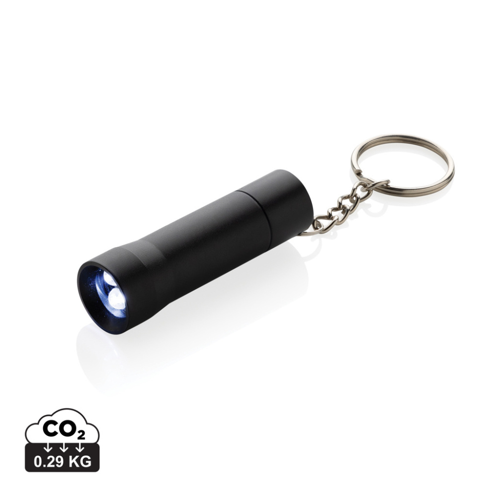 Logotrade promotional product picture of: Flash RCS recycled aluminium keychain torch