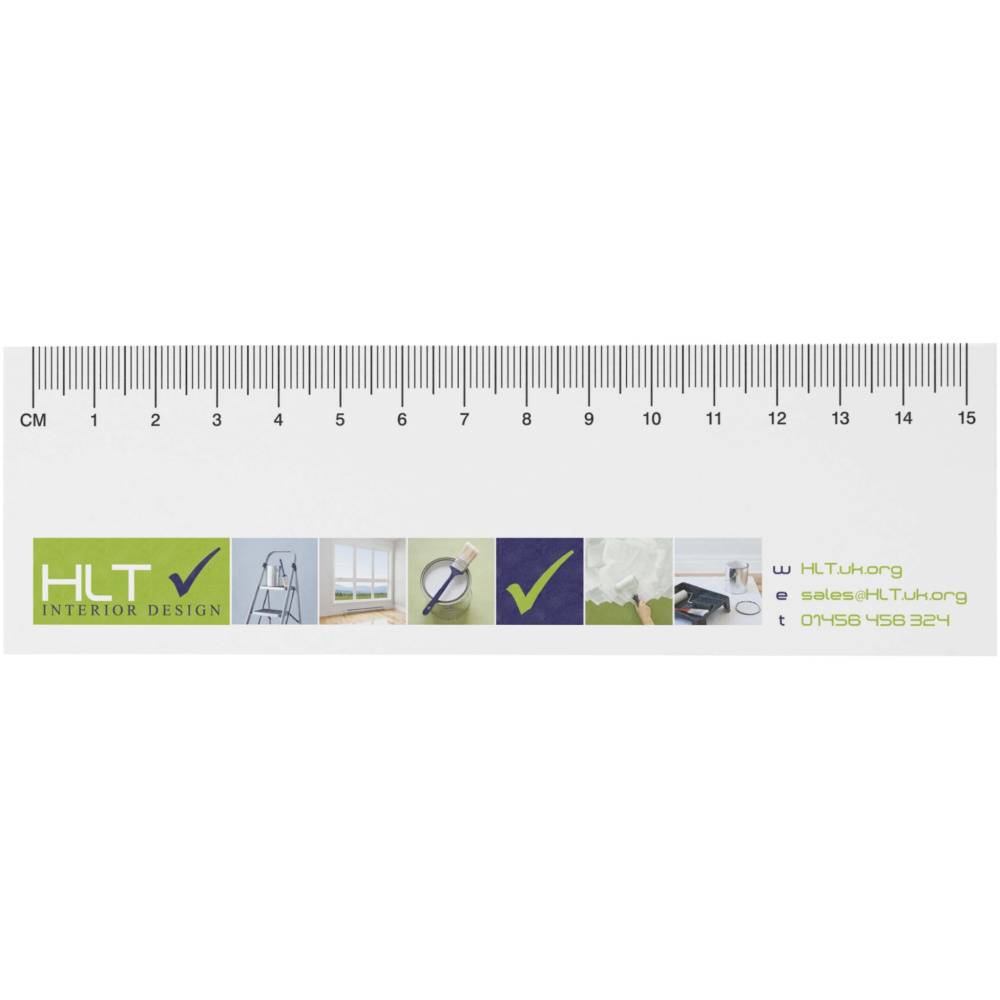 Logotrade promotional items photo of: Sticky-Mate® recycled sticky notes with printed 15 cm ruler