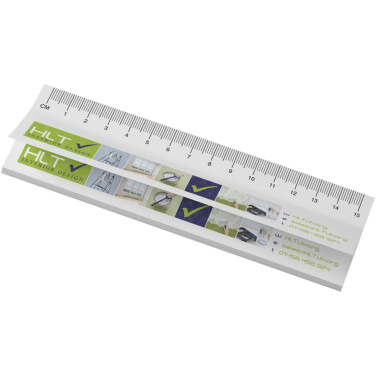 Logo trade advertising products picture of: Sticky-Mate® recycled sticky notes with printed 15 cm ruler