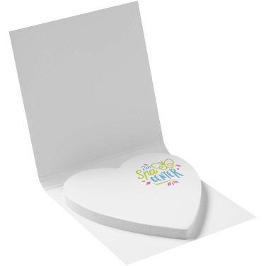 Logotrade promotional item picture of: Sticky-Mate® soft cover heart-shaped sticky notes