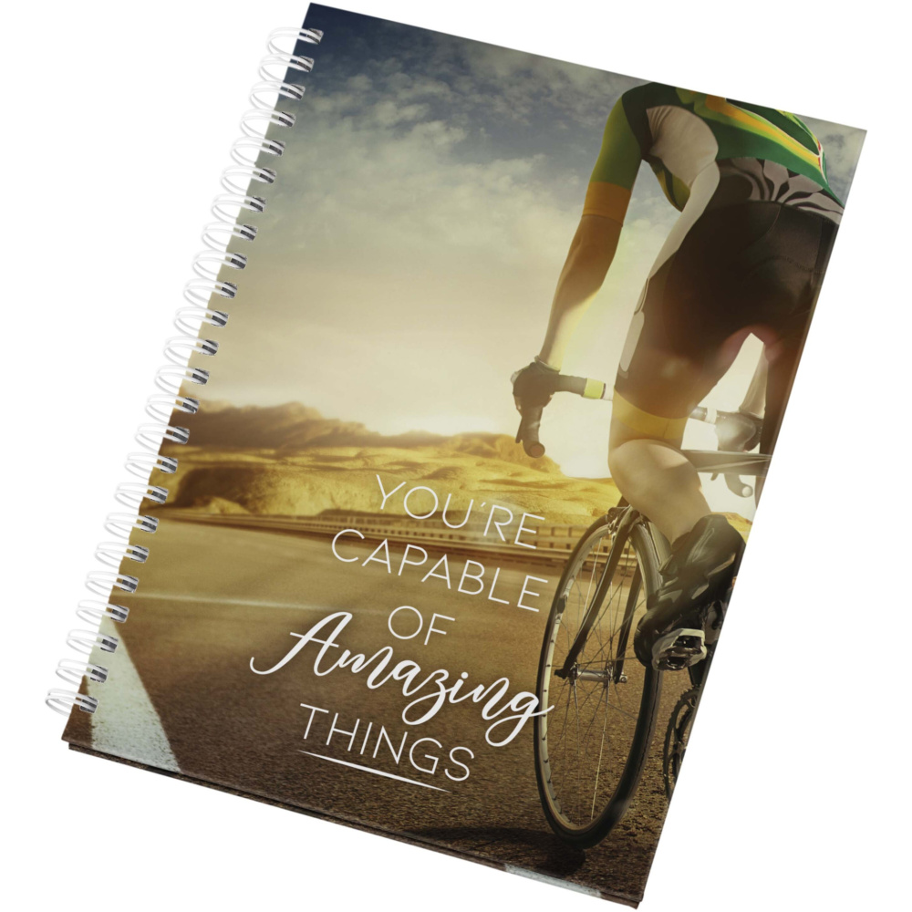 Logo trade promotional items picture of: Desk-Mate® A5 hard cover undated diary