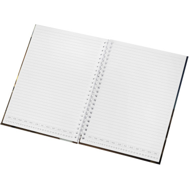 Logo trade corporate gifts image of: Desk-Mate® A5 hard cover undated diary