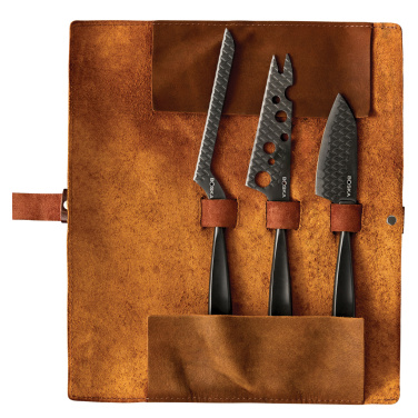 Logotrade promotional giveaway image of: BOSKA Cheese Knife Set Monaco+ Black