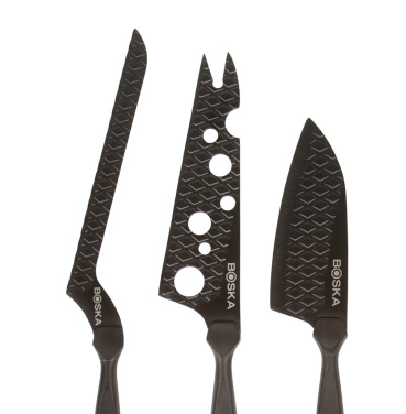 Logotrade promotional merchandise image of: BOSKA Cheese Knife Set Monaco+ Black