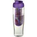 H2O Active® Tempo 700 ml keeratava kaanega spordipudel ja infusioon, Läbipaistev / lilla