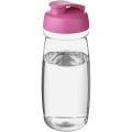 H2O Active® Pulse 600 ml keeratava kaanega spordipudel, Läbipaistev / roosa