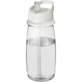 H2O Active® Pulse 600 ml tilaga kaanega spordipudel, Läbipaistev / valge