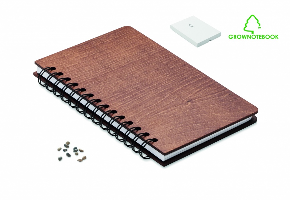 Logotrade firmakingid pilt: A5 kasepuidust märkmik GROWBOOK™