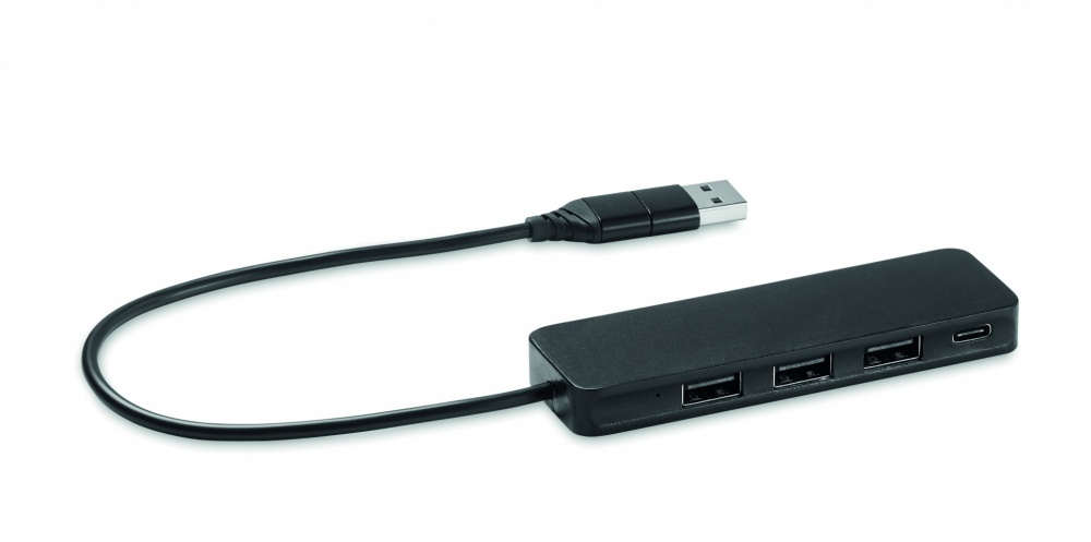 Logotrade firmakingid pilt: USB-C 4-pordiline USB-jaotur