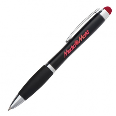 Logotrade liikelahjat kuva: Meene: Light up touch pen for engraving LA NUCIA, punane