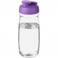 H2O Active® Pulse 600 ml flip kansi urheilujuomapullo, Läpinäkyvä / violetti