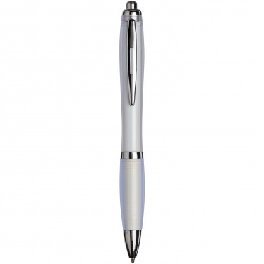 Logotrade liikelahja mainoslahja kuva: Curvy ballpoint pen with frosted barrel and grip