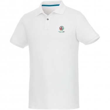 Logo trade mainoslahja ja liikelahja tuotekuva: Beryl short sleeve men's organic recycled polo