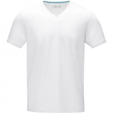 Logo trade mainostuotet tuotekuva: Kawartha short sleeve men's organic V-neck t-shirt