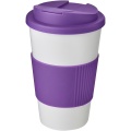 Americano® 350 ml muki, läikyttämätön kansi, grippi , Valkoinen/violetti