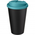 Americano® Eco -kahvimuki kierrätetystä materiaalista, 350 ml, Aqua blue / tasainen musta