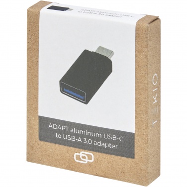 Logotrade liikelahja mainoslahja kuva: ADAPT alumiininen USB-C-USB-A 3.0 -sovitin