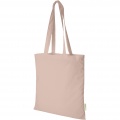 Orissa 140 g/m² organic cotton tote bag 7L, Vaaleanpunainen poskipuna