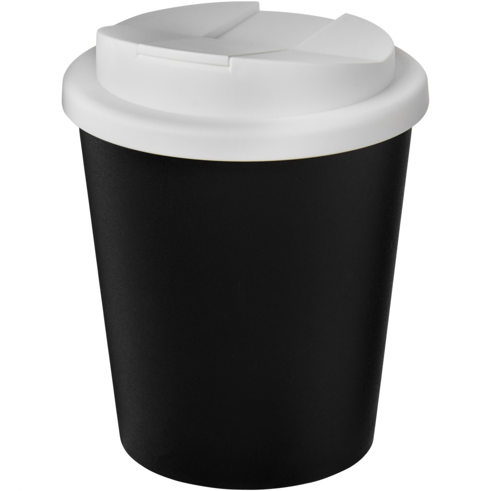 Logo trade liikelahjat mainoslahjat kuva: Americano® Espresso Eco 250 ml kahvimuki kierrätetystä materiaalista. Läikkymätön kansi.