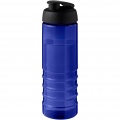 H2O Active® Eco Treble 750 ml:n juomapullo flip lid -kannella, Sininen / tasainen musta