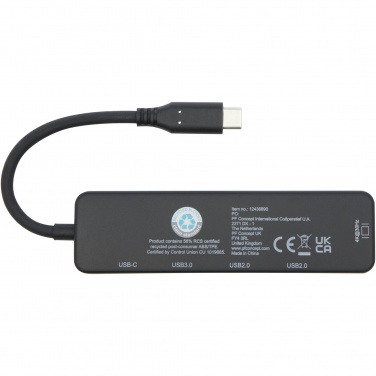 Logo trade mainoslahjat ja liikelahjat kuva: Loop RCS -kierrätetystä muovista valmistettu multimediasovitin USB 2.0–3.0 HDMI -liitännällä