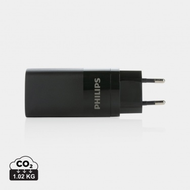 Logotrade mainostuote tuotekuva: Philips 65 W erittäin nopea PD 3-porttinen USB-laturi