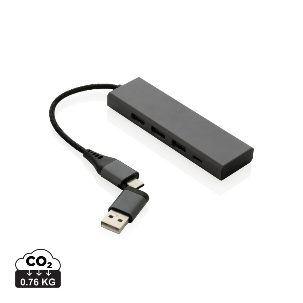 Logotrade mainoslahjat kuva: Terra RCS alumiininen USB-hub 3 portilla