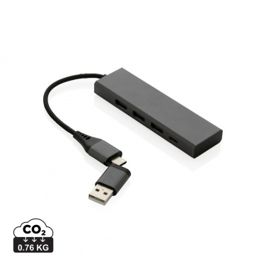 Logo trade liikelahjat tuotekuva: Terra RCS alumiininen USB-hub 3 portilla