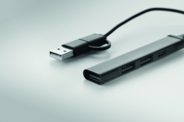 Logotrade liikelahjat mainoslahjat tuotekuva: USB 4 portin keskitin 19 cm