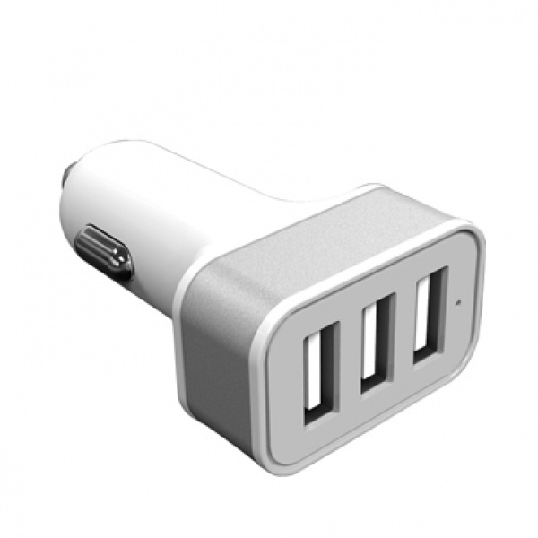 Logotrade liikelahjat mainoslahjat tuotekuva: Autolaturi 3 USB-portilla