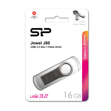 Logotrade mainoslahja ja liikelahja kuva: Pendrive 3.0 Silicon Power JEWEL J80 TITANIUM 16GB