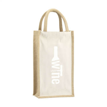 Logotrade liikelahjat mainoslahjat tuotekuva: Juuttikangas Double Wine Bag