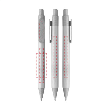 Logotrade mainoslahja tuotekuva: Bamboo Wheat Pen vehnäolki kuulakärkikynä